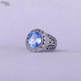 انگشتر بلو توپاز سوئیسی اصل مردانه