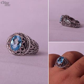 انگشتر توپاز سوئیس اصل مردانه