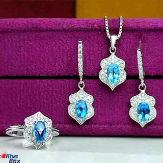 نیم ست توپاز آبی