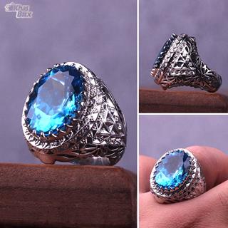 انگشتر توپاز سوئیس اصل دستساز مردانه