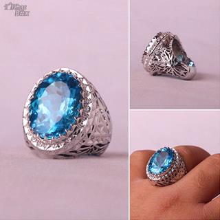 انگشتر توپاز سوئیس اصل مردانه