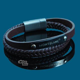 دستبند چرمی پسرانه  MONT BLANC