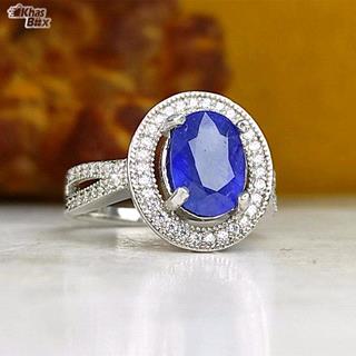 انگشتر یاقوت زنانه کبود اصلی