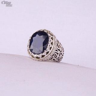 انگشتر یاقوت کبود آفریقایی اصل مردانه