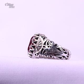 انگشتر نقره یاقوت سرخ آفریقایی مردانه