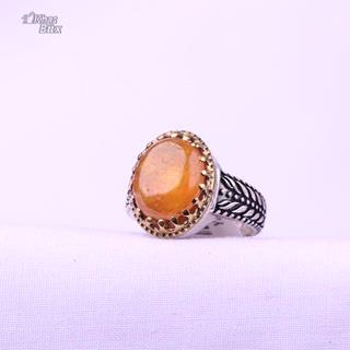 انگشتر نقره یاقوت زرد آفریقایی اصل مردانه