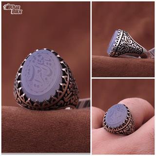 انگشتر مردانه عقیق کبود 