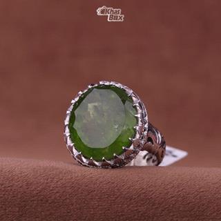 انگشتر زبرجد اصل دستساز مردانه