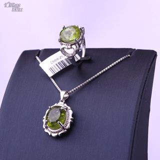 ست نقره زبرجد اصل زنانه