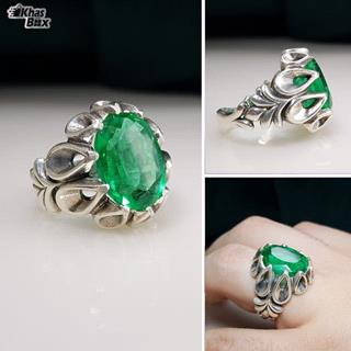 انگشتر زمرد مردانه برزیلی اصل