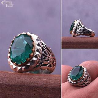 انگشتر زمرد برزیلی مردانه