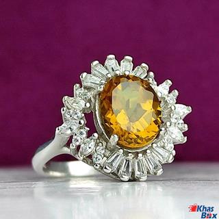 انگشتر نقره زنانه زولتانایت هفت رنگ اصلی 