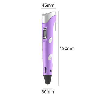 قلم طراحی سه بعدی مدل 3D-PEN2 زرد به همراه سه رشته فیلامنت