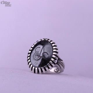 انگشتر حدید صینی خطی مردانه