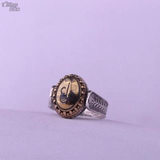 انگشتر حدید صینی نقش حرز علی مردانه