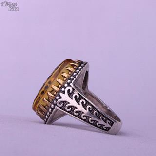 انگشتر طرح کوارتز زرد مردانه