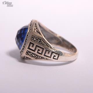 انگشتر طرح ترک اسپرت نگین کریستال اتمی مردانه