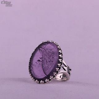 انگشتر کهربا خطی مردانه سوسنی