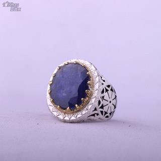 انگشتر یاقوت کبود افریقایی مردانه