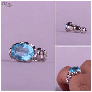 انگشتر توپاز سوئیسی اصل مردانه