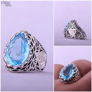 انگشتر توپاز سوئیس اصل مردانه