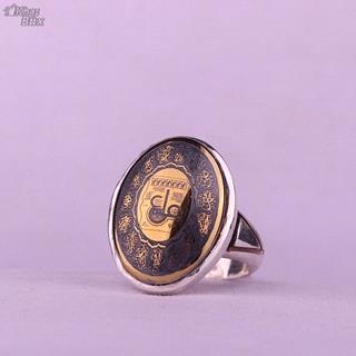 انگشتر حدید خطی مردانه