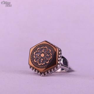 انگشتر حدید خطی مردانه