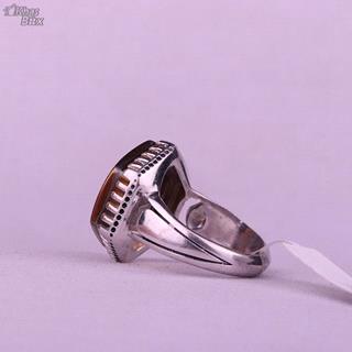 انگشتر حدید خطی مردانه