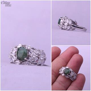 انگشتر زمرد زامبیا اصل زنانه