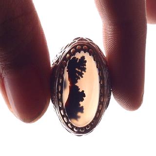 انگشتر عقیق شجری قائن اصل و طبیعی مردانه