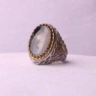 انگشتر عقیق شجری قائن اصل و طبیعی مردانه