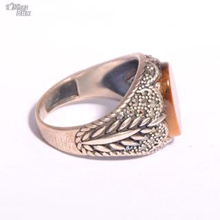 انگشتر طرح ترک اسپرت نگین چشم ببر مردانه