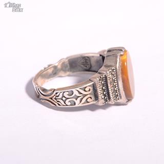 انگشتر طرح ترک اسپرت نگین چشم ببر مردانه