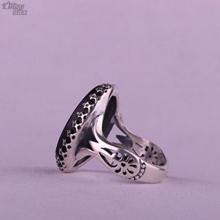 انگشتر کهربا خطی مردانه سوسنی