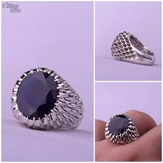 انگشتر یاقوت کبود آفریقایی مردانه