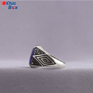انگشتر مردانه یاقوت کبود کد 1428204