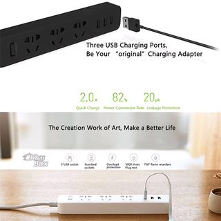 سه راهی و شارژر شیائومی دارای سه پورت USB برای شارژ سریع (Fast Charge)