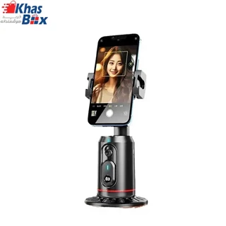 پایه ردیابی خودکار چهره، کنترل حرکتی دوربین روی بدنه تلفن با چرخش 360 درجه، (بهترین کالا برای تولید محتوا)