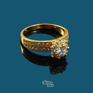 انگشتر طلایی تک نگین درشت مدل AT-118