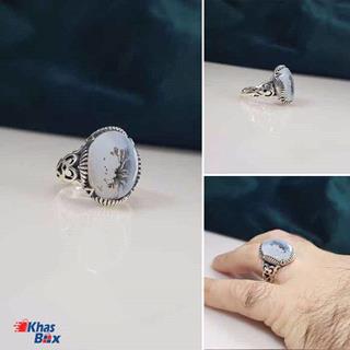 انگشتر عقیق شجر طبیعی مردانه کد 69.13
