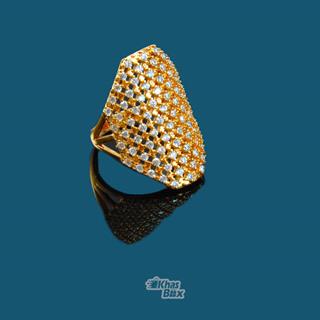 انگشتر طلایی  نگین دار طرح هندی مدل AT-148