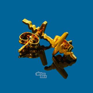 گوشواره طلایی ظریف طرح نبض مدل GT-22  