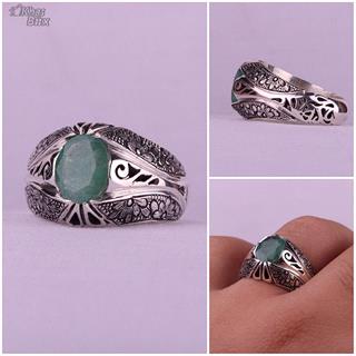 انگشتر زمرد اصل زامبیا مردانه 