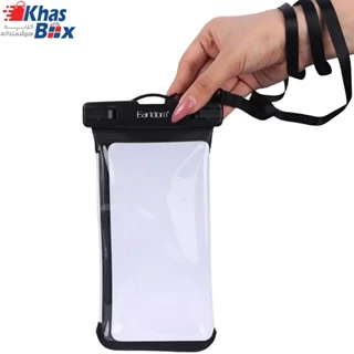 کیف ( کاور ) موبایل ضد آب برای استخر شنا ، دریا و ساحل آبی رنگ از جنس پلاستیک شفاف
