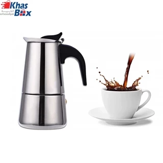 قهوه جوش استیل روگازی 4 کاپ اینوکس