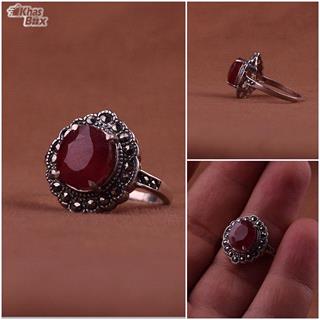 انگشتر یاقوت سرخ آفریقایی اصل زنانه