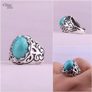 انگشتر  فیروزه نیشابوری اصل احیا شده مردانه