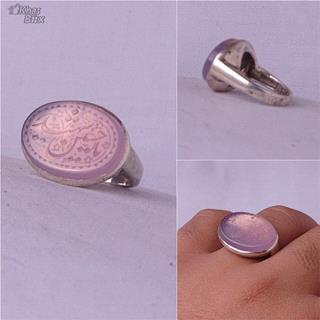 انگشتر عقیق کبود خطی مردانه