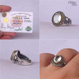 انگشتر آکوامارین اصل طبیعی مردانه