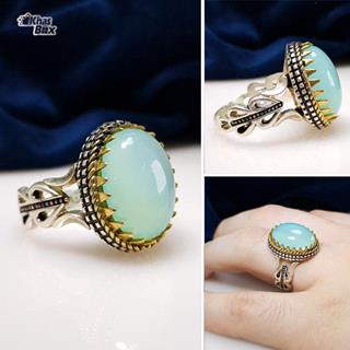 انگشتر نقره عقیق خوشرنگ اصل مردانه